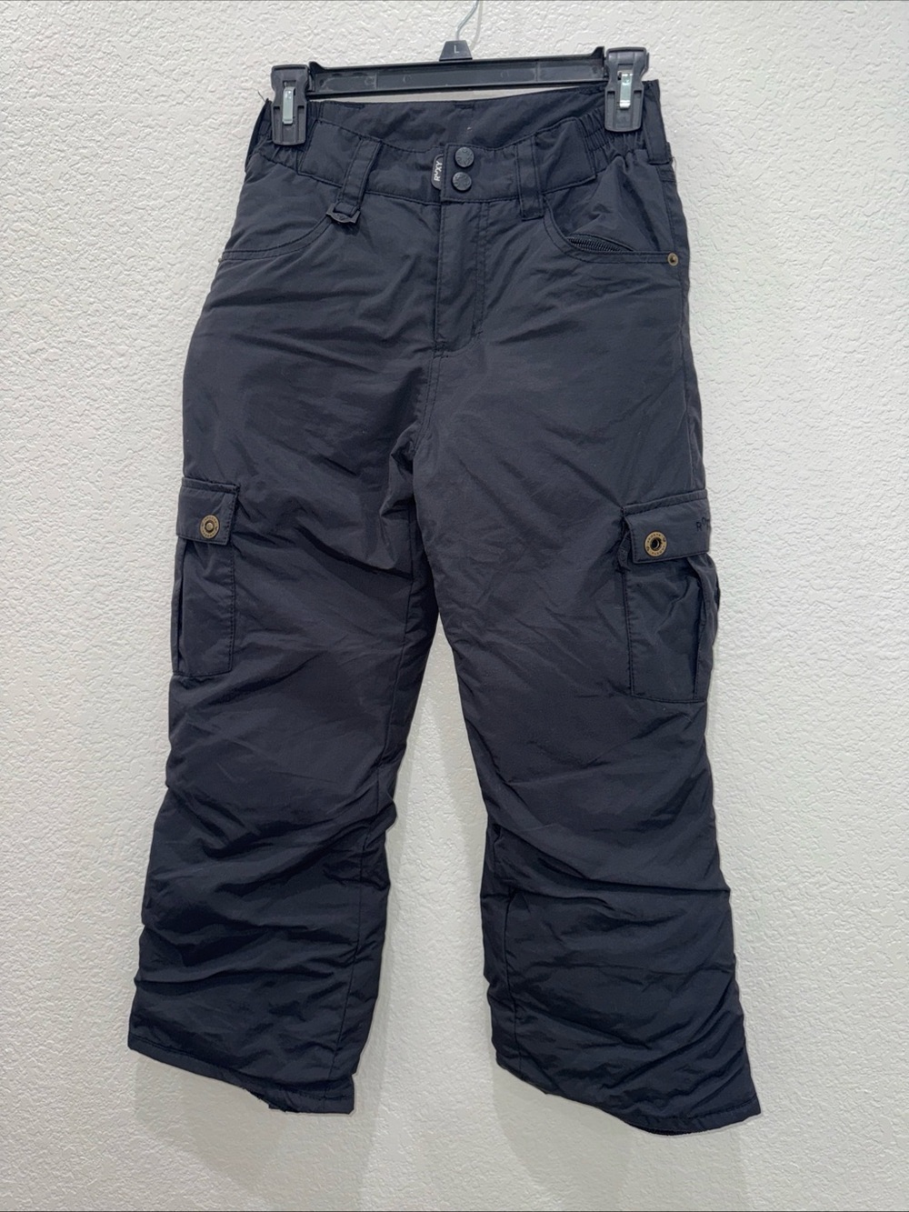 Roxy Girls Black Insulated Snow Ski Pants Cargo Youth Medium Winter Snowboard